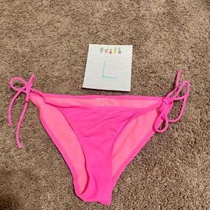 Victorias Secret Hot Pink Side Tie Bikini Bottoms